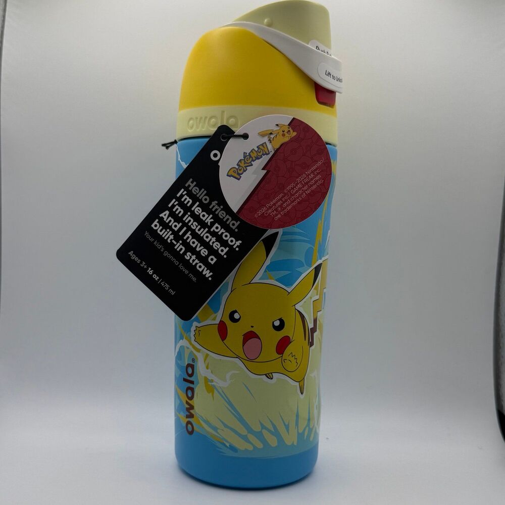 Owalla x Pokemon - 16oz Waterbottle: I Choose You Pikachu Design NEW Viral
